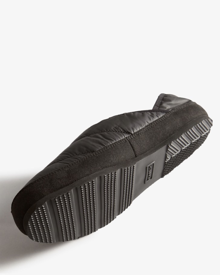 Hunter Men's Puffer Slipper Black