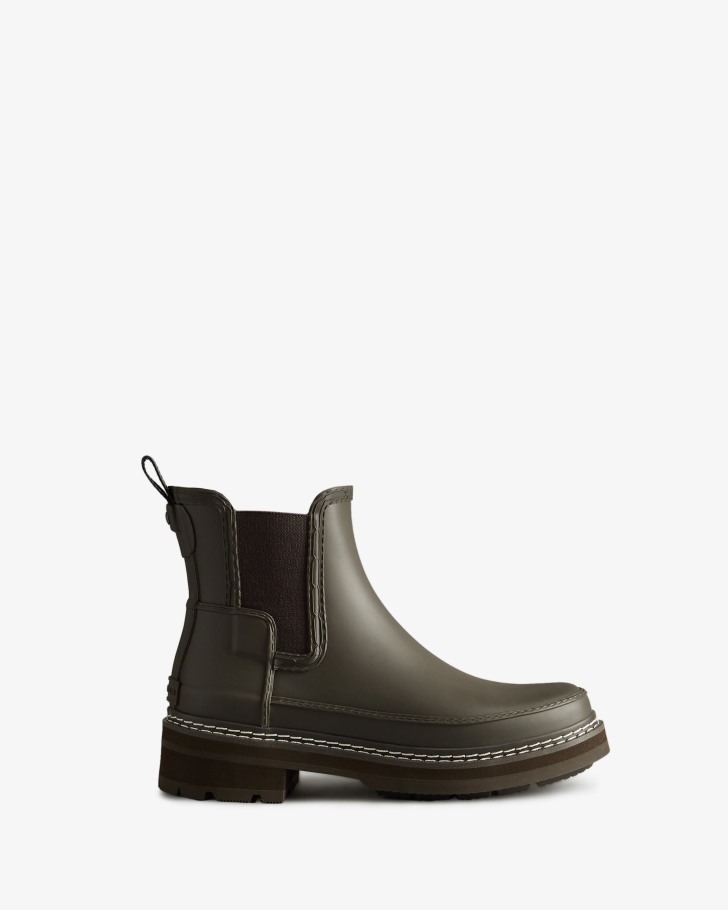 Hunter Women's Refined Stitch Detail Chelsea Boots Bitter Chocolate