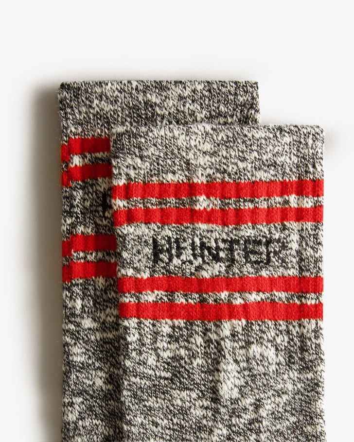 Hunter Branded College Mouline Chelsea Boot Socks Black