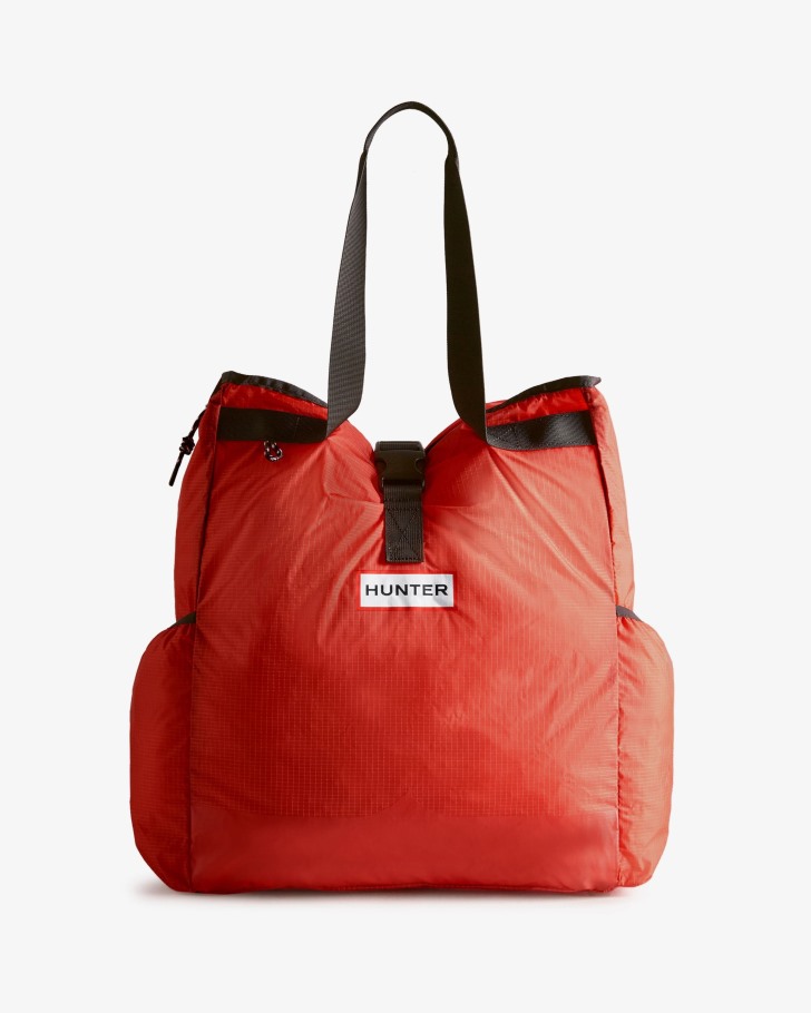 Hunter Ripstop Packable Tote Bag Hunter Red