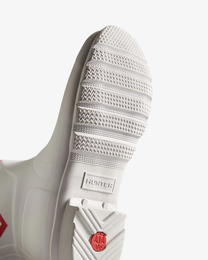 Hunter Women's Lunar New Year Large Tiger Logo Tall Rain Boots Spurrey White