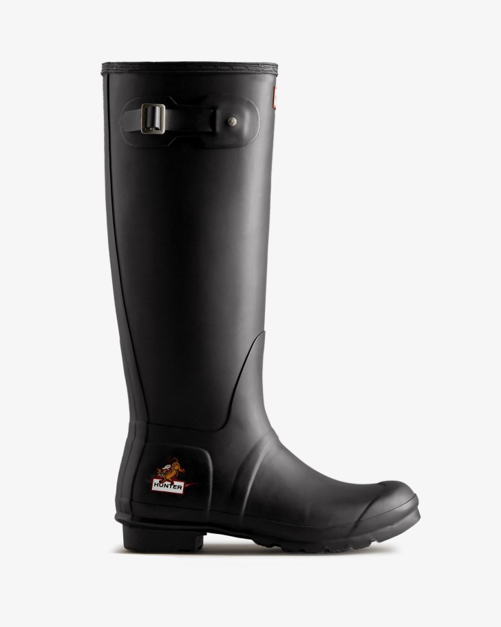 Hunter Women's Lunar New Year Small Tiger Logo Tall Rain Boots Black