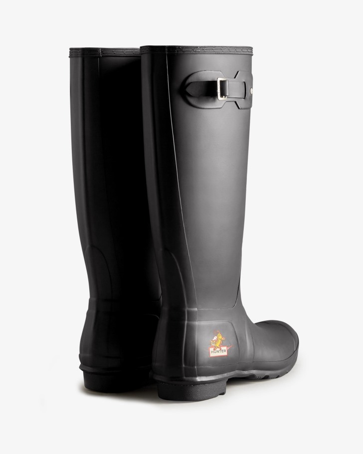 Hunter Women's Lunar New Year Small Tiger Logo Tall Rain Boots Black