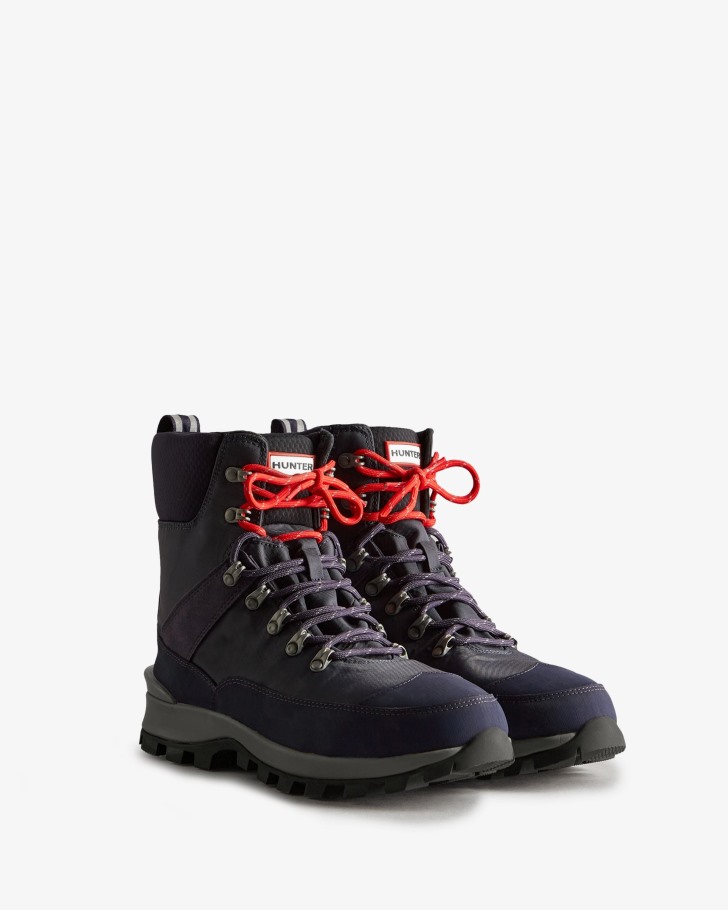 Hunter Men's Insulated Recycled Polyester Commando Boots Navy-Blue Mineral