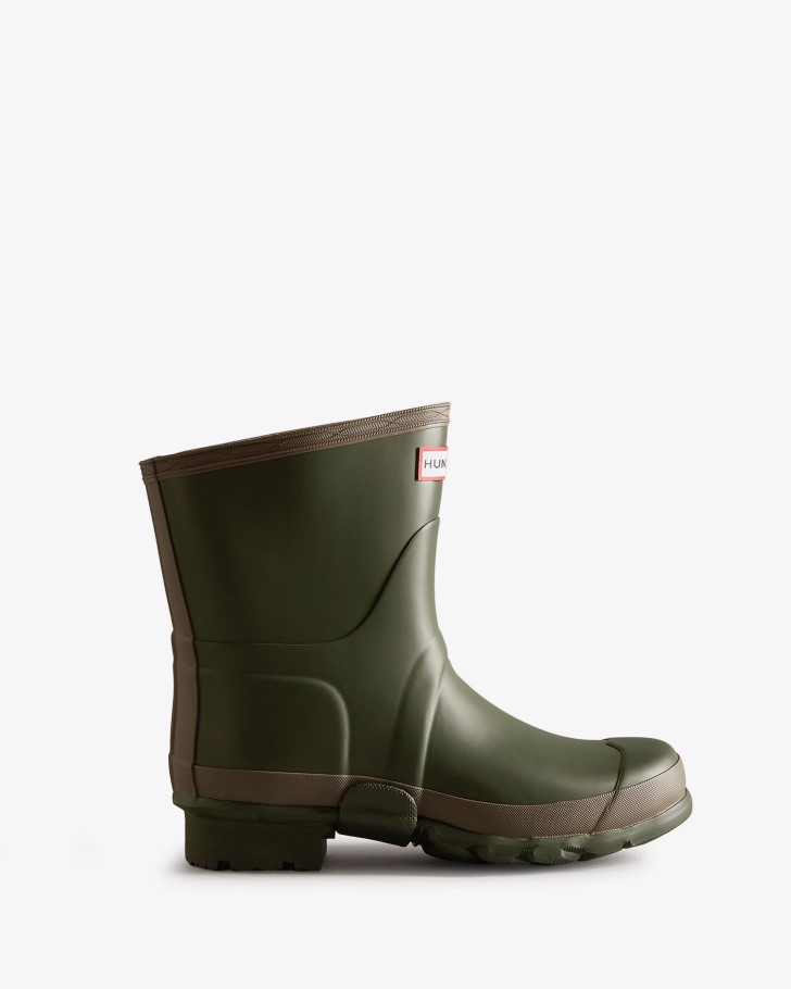 Hunter Women's Gardener Short Rain Boot Dark Olive-Clay