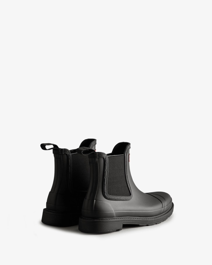 Hunter Women's Commando Chelsea Boots Black
