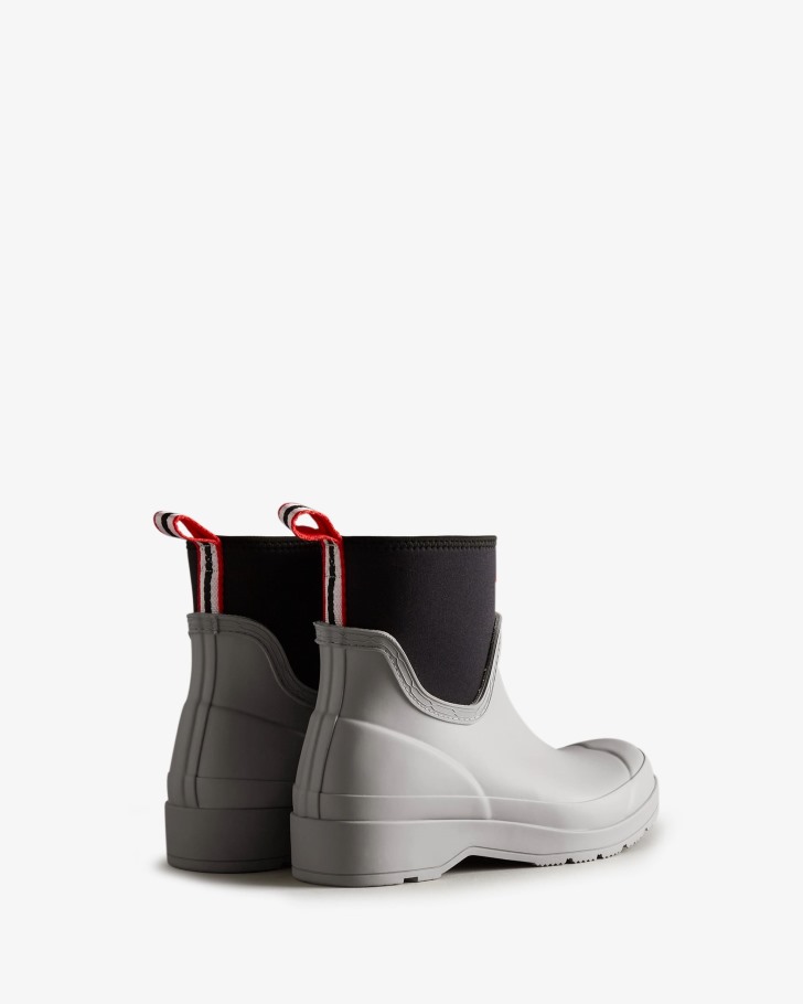 Hunter Women's Play Short Neoprene Rain Boots Steall Light Grey