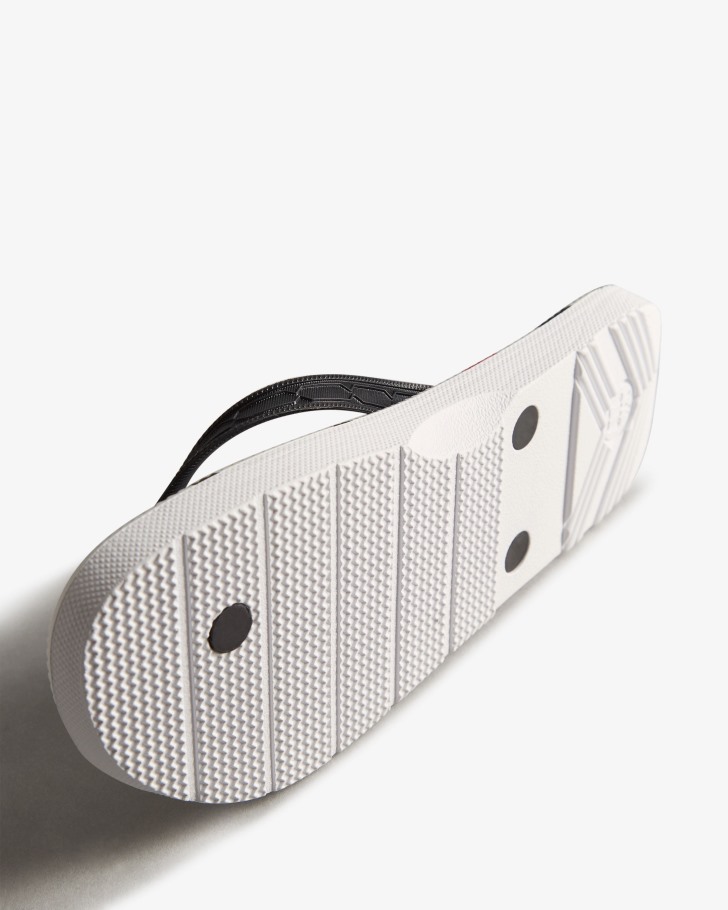 Hunter Women's Exploded Logo Flip Flops Black