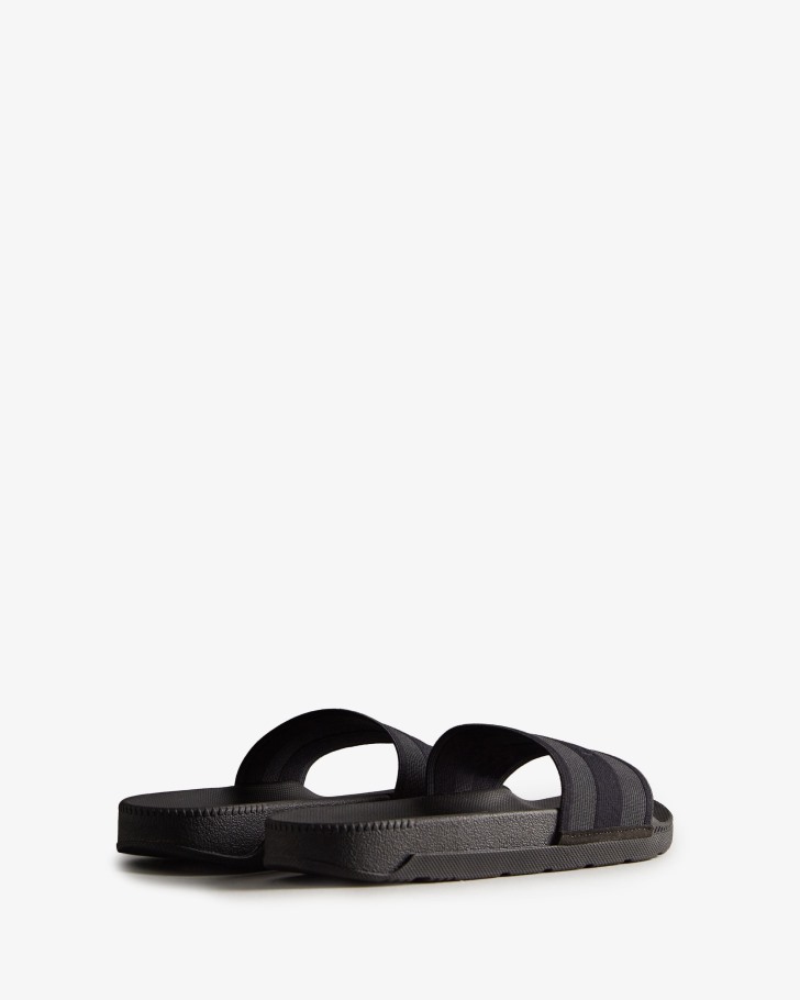 Hunter Women's Elastic Slides Black