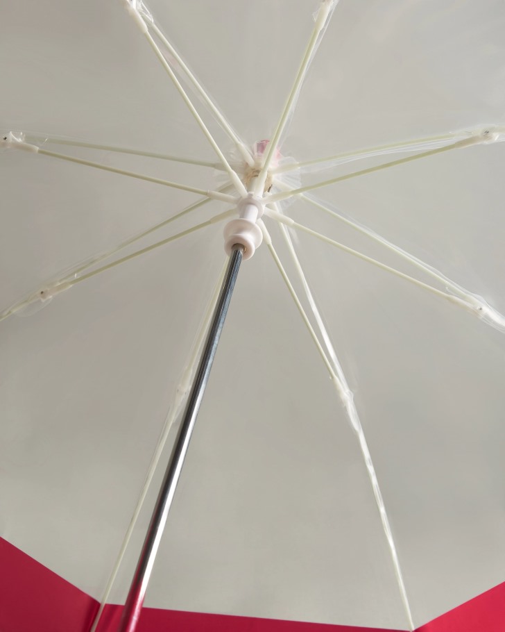 Hunter Kids Moustache Bubble Umbrella Bright Pink