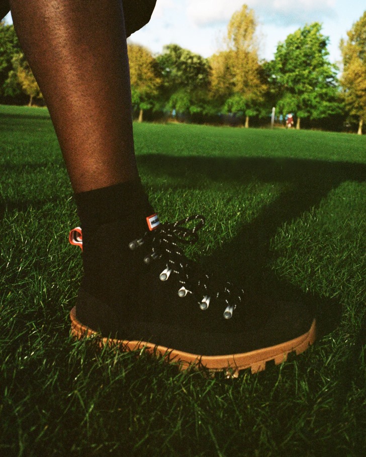 Hunter Men's Canvas Desert Commando Boots Black