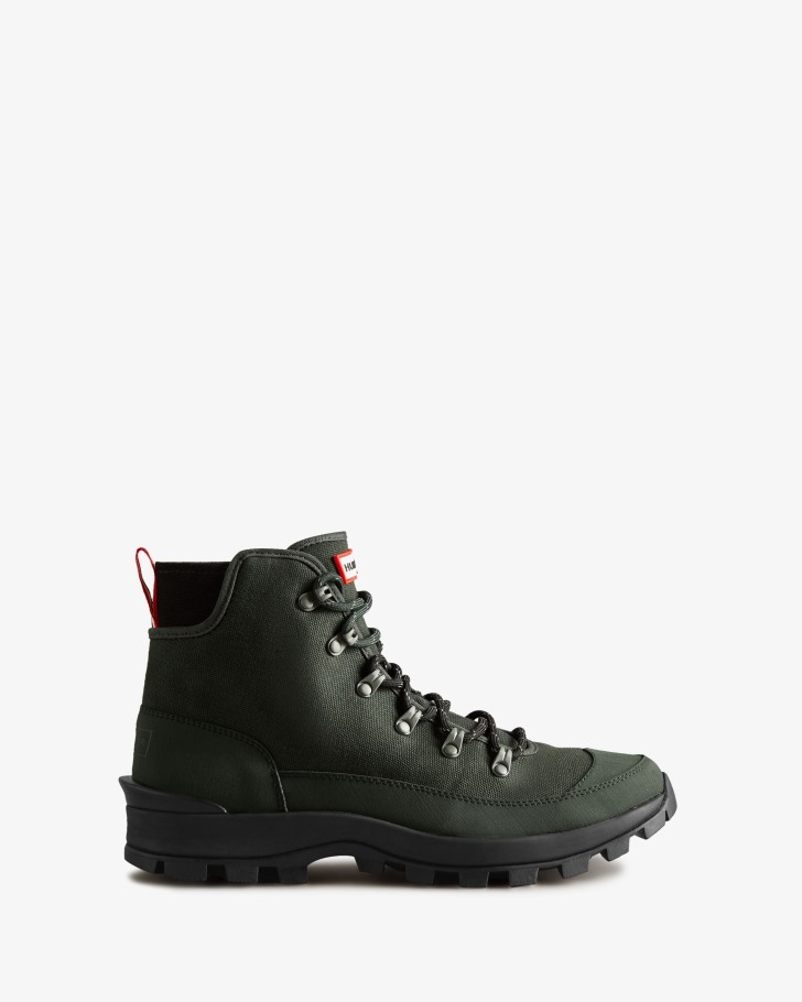Hunter Men's Canvas Desert Commando Boots Arctic Moss Green