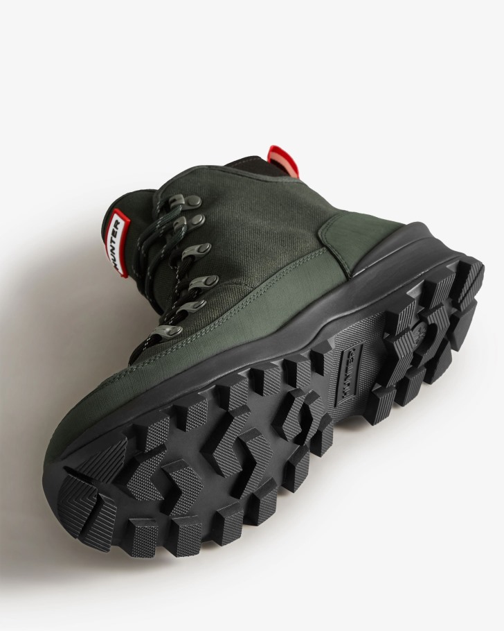 Hunter Men's Canvas Desert Commando Boots Arctic Moss Green