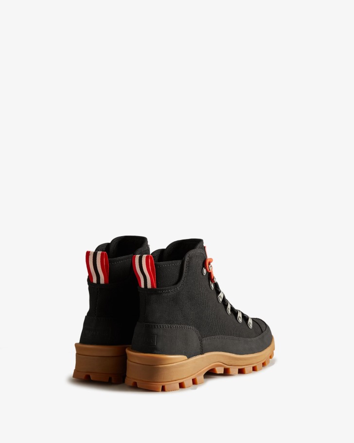 Hunter Women's Canvas Desert Commando Boots Black