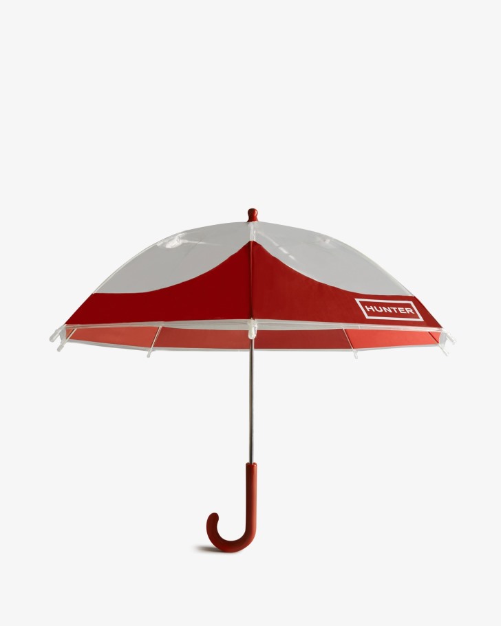 Hunter Kids Moustache Bubble Umbrella Military Red