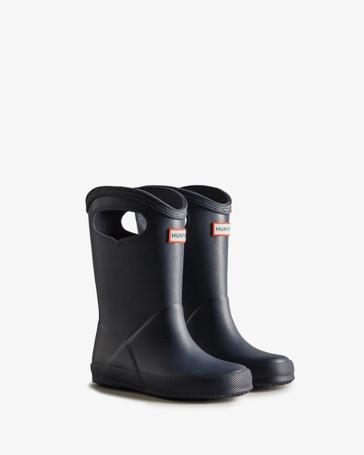 Hunter Kids First (18 Months-8 Years) Grab Handle Rain Boots Navy