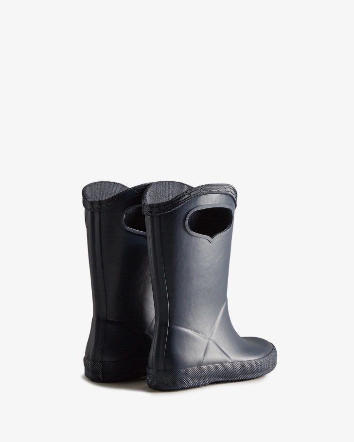 Hunter Kids First (18 Months-8 Years) Grab Handle Rain Boots Navy
