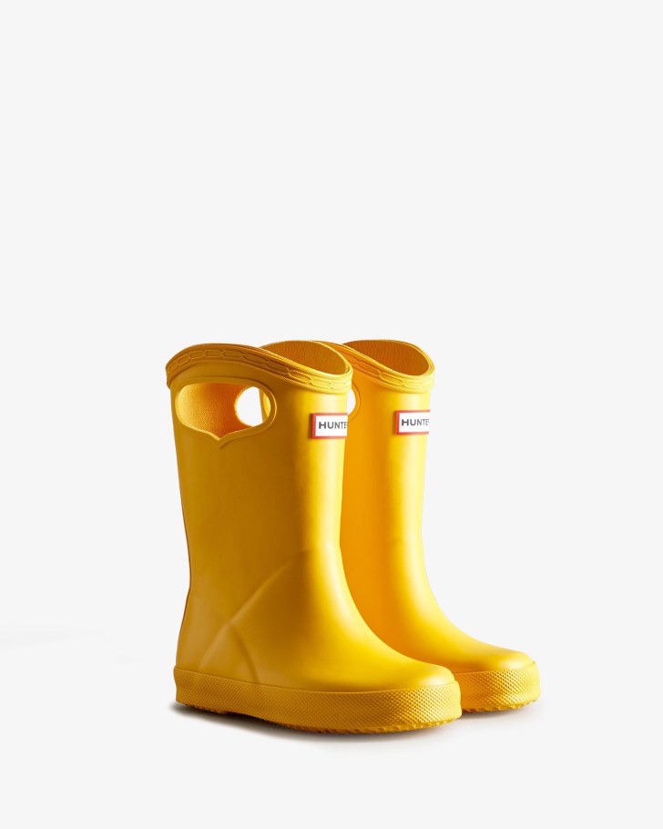 Hunter Kids First (18 Months-8 Years) Grab Handle Rain Boots Yellow
