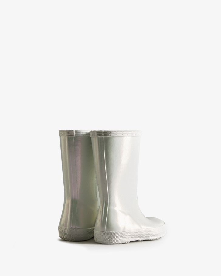 Hunter Kids First (18 Months-8 Years) Nebula Rain Boots Silver