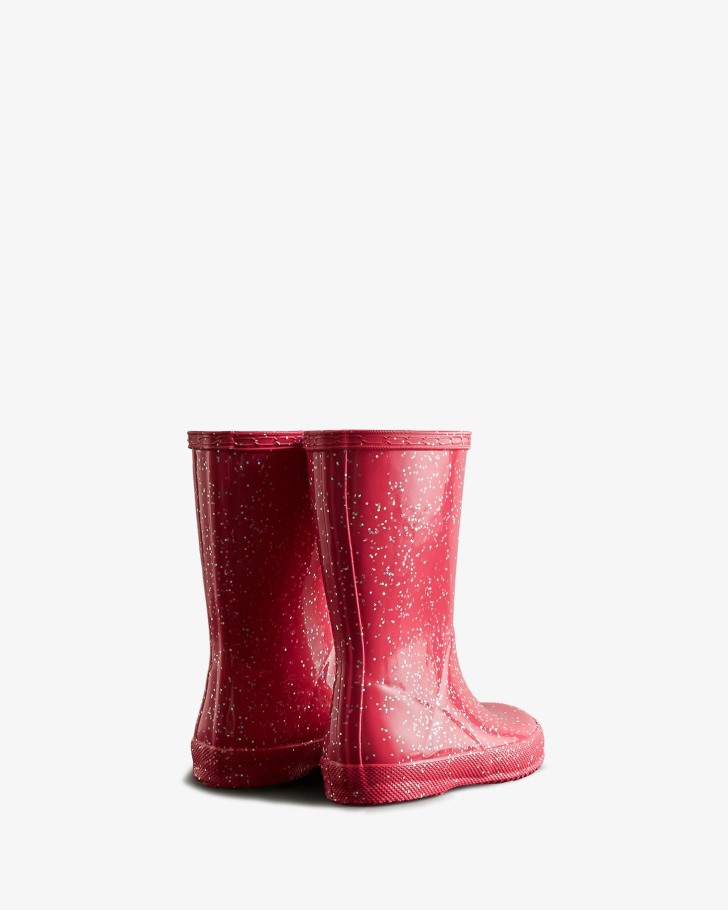Hunter Kids First (18 Months-8 Years) Giant Glitter Rain Boots Thrift Pink