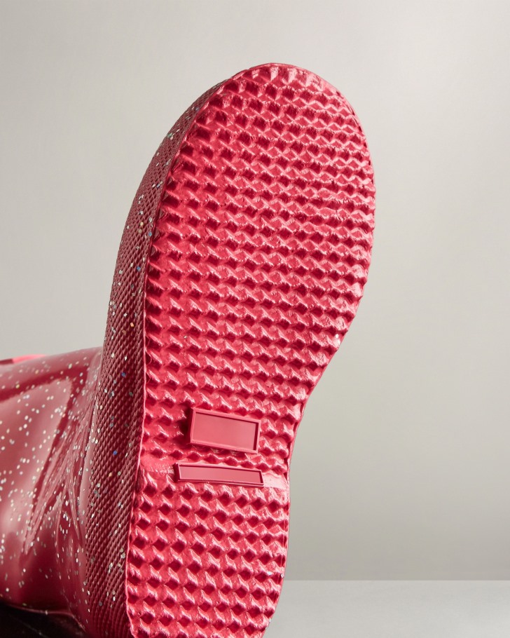 Hunter Kids First (18 Months-8 Years) Giant Glitter Rain Boots Thrift Pink