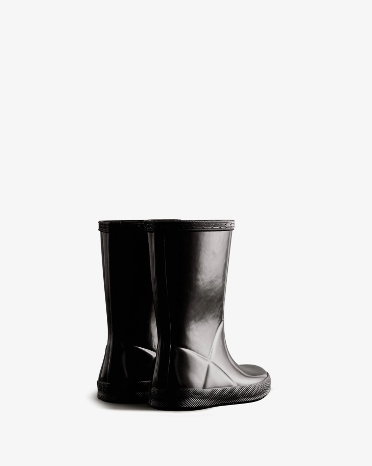Hunter Original Kids First (18 Months-8 Years) Gloss Rain Boots Black