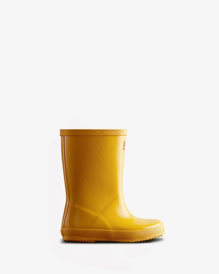 Hunter Original Kids First (18 Months-8 Years) Gloss Rain Boots Yellow