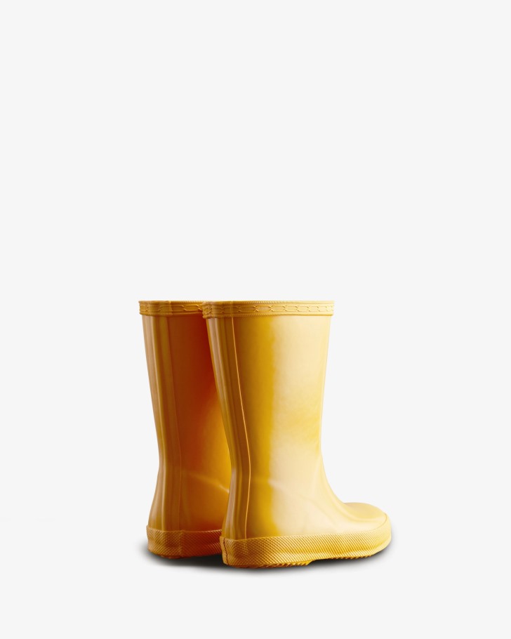 Hunter Original Kids First (18 Months-8 Years) Gloss Rain Boots Yellow