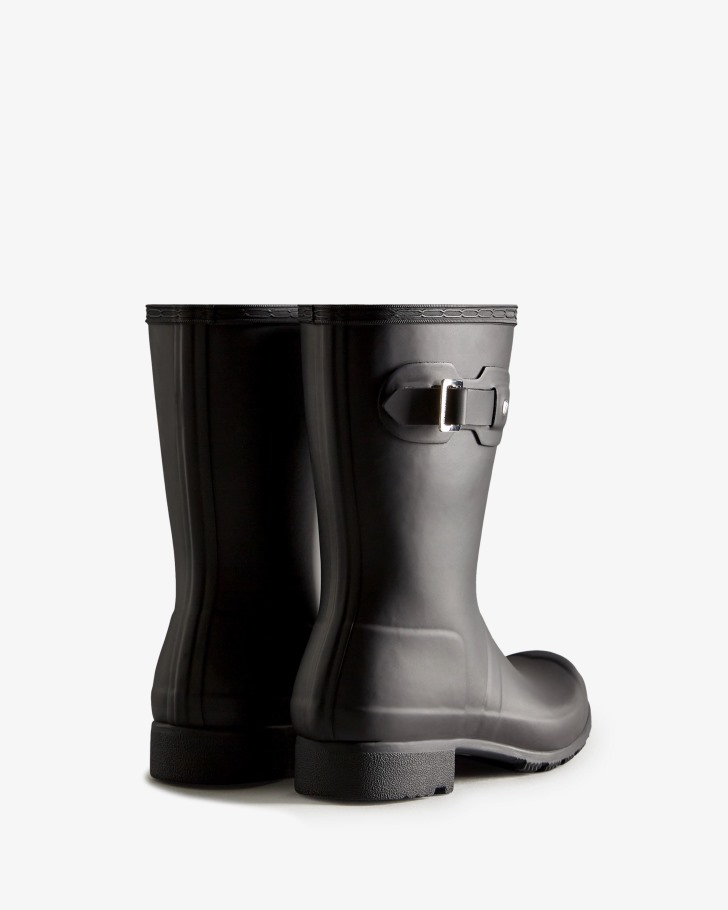 Women's Hunter Tour Foldable Short Rain Boots Black