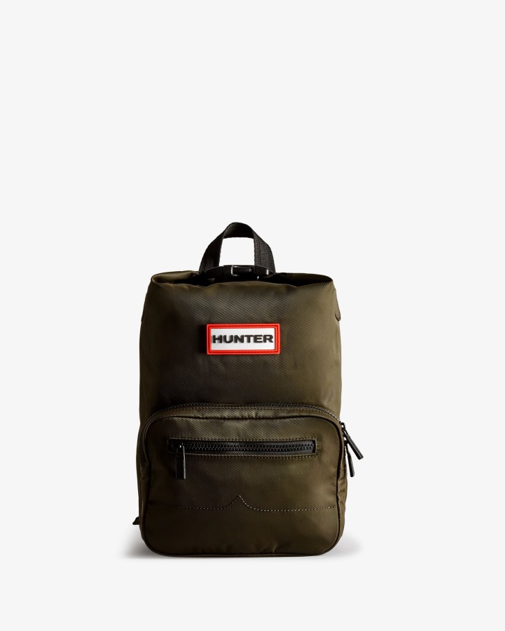 Hunter Mini Nylon Pioneer Top Clip Backpack Dark Olive