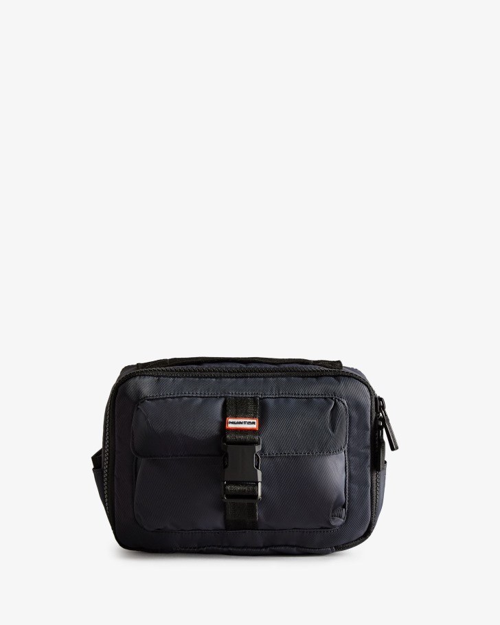 Hunter Nylon Three-Way Top Clip Crossbody Bag Navy