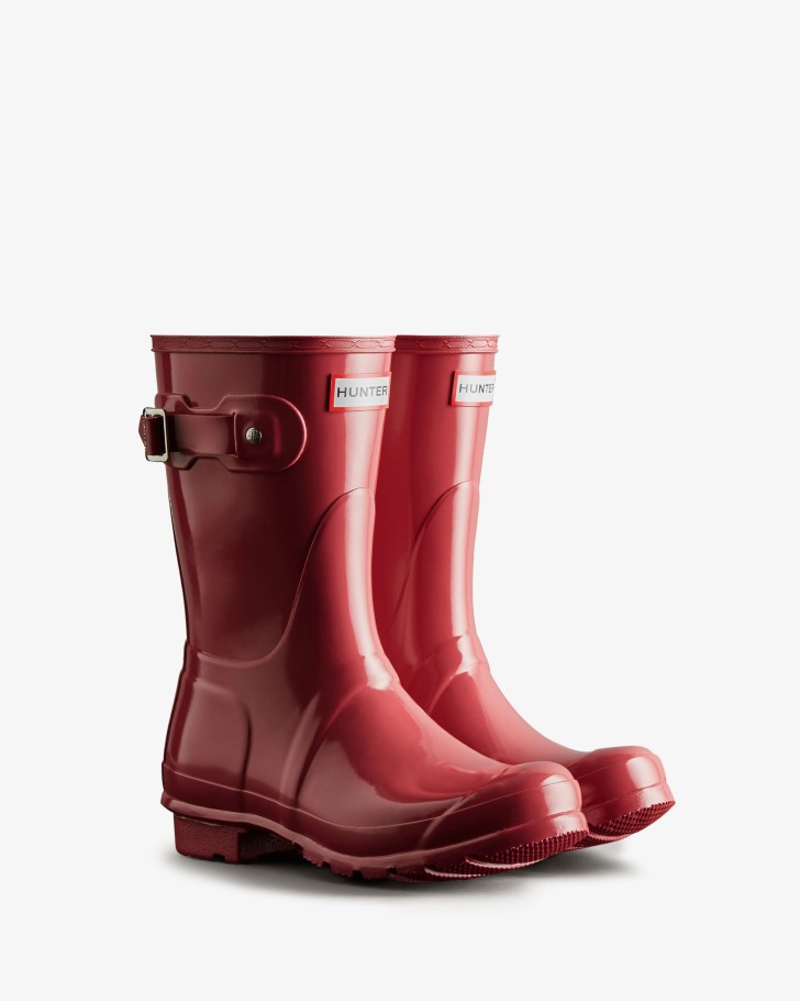 Hunter Women's Original Short Gloss Rain Boots Glenmore Rose