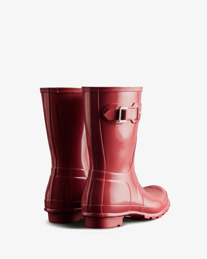 Hunter Women's Original Short Gloss Rain Boots Glenmore Rose