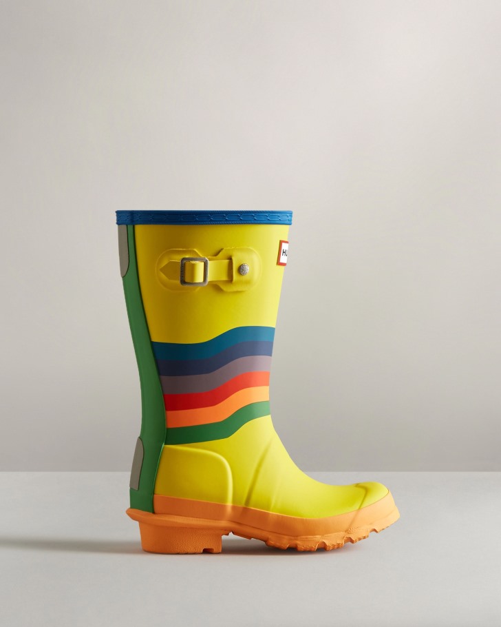 Hunter Big Kids (5-11 Years) Wiggle Rainbow Rain Boots Multicoloured