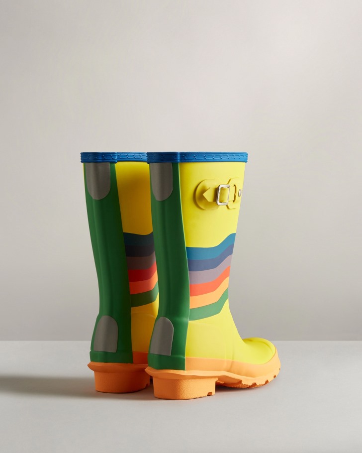 Hunter Big Kids (5-11 Years) Wiggle Rainbow Rain Boots Multicoloured