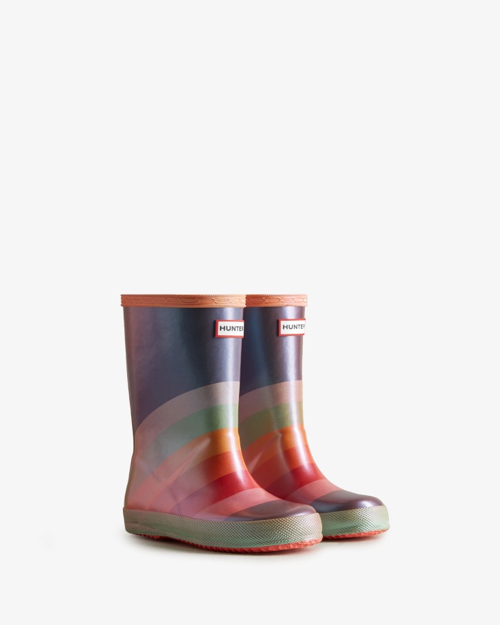 Hunter Kids First (18 Months-8 Years) Nebula Rainbow Rain Boots