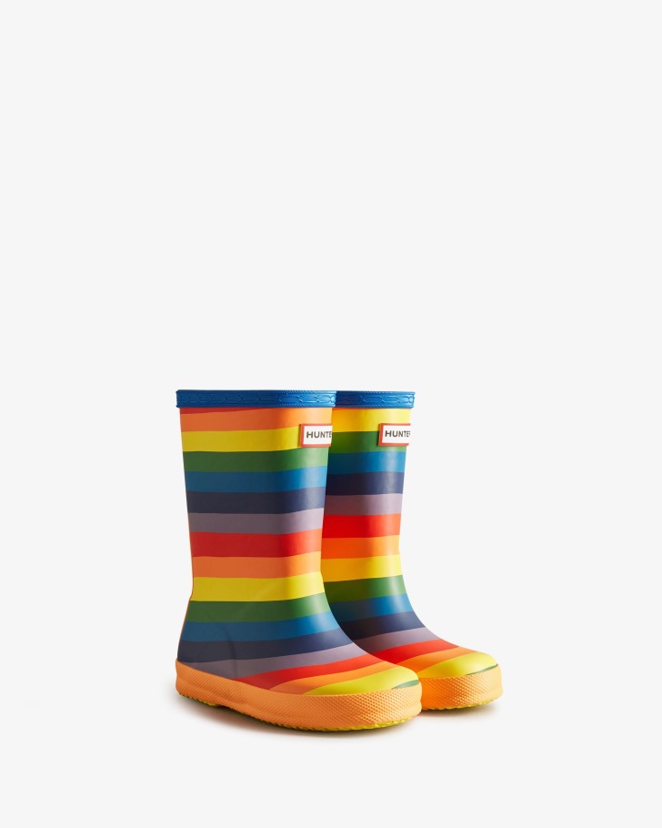 Hunter Kids First (18 Months-8 Years) Rainbow Rain Boots Multicoloured