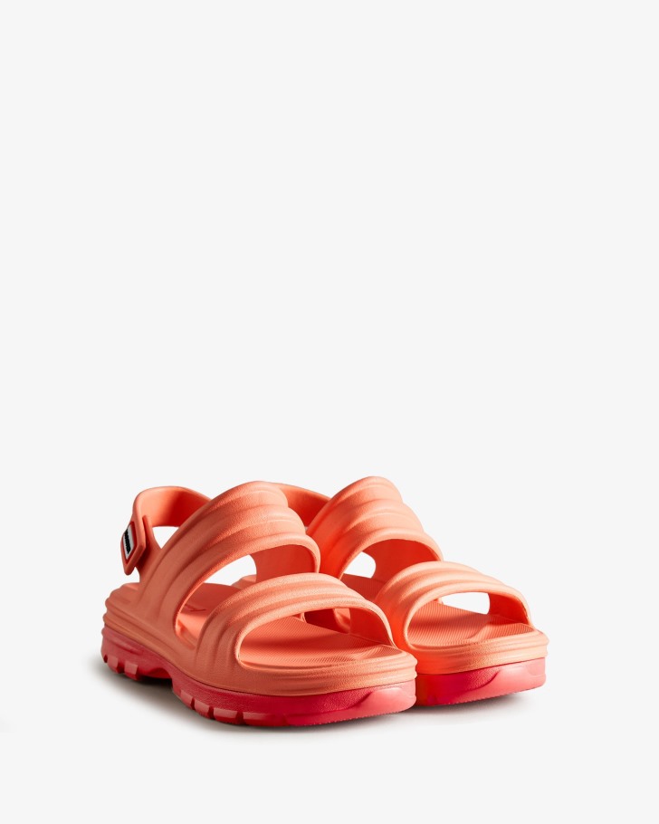 Hunter Women's BLOOM Sandal Sun-Cup Orange-Rowan Pink