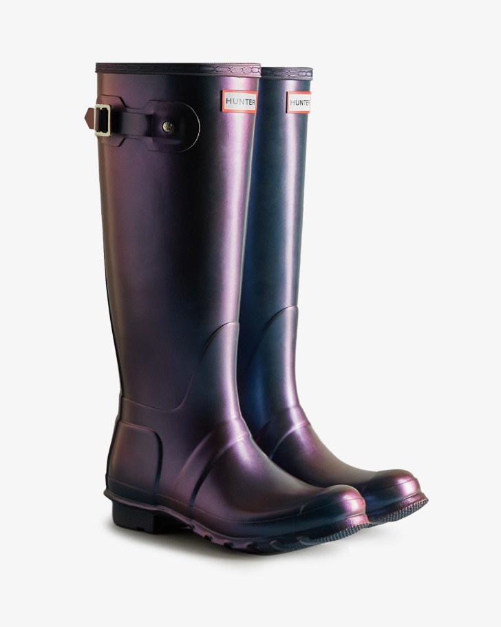 Hunter Women's Nebula Tall Rain Boots Stornoway Blue