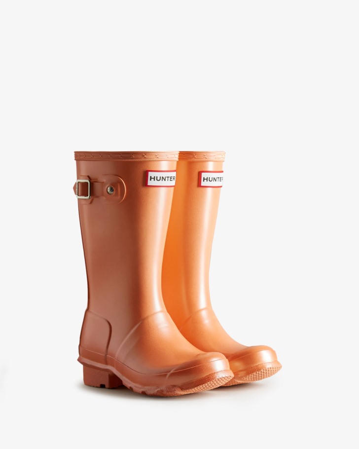 Hunter Big Kids (5-11 Years) Nebula Rain Boots Summit Rise Peach