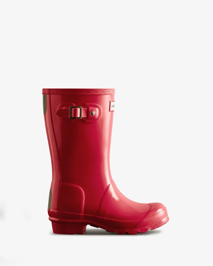 Hunter Original Big Kids (5-11 Years) Gloss Rain Boots Rowan Pink