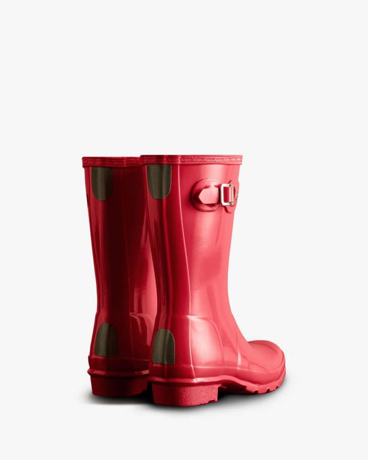 Hunter Original Big Kids (5-11 Years) Gloss Rain Boots Rowan Pink