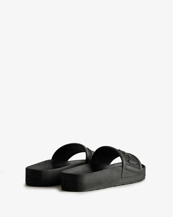 Hunter Men's BLOOM Slides Black