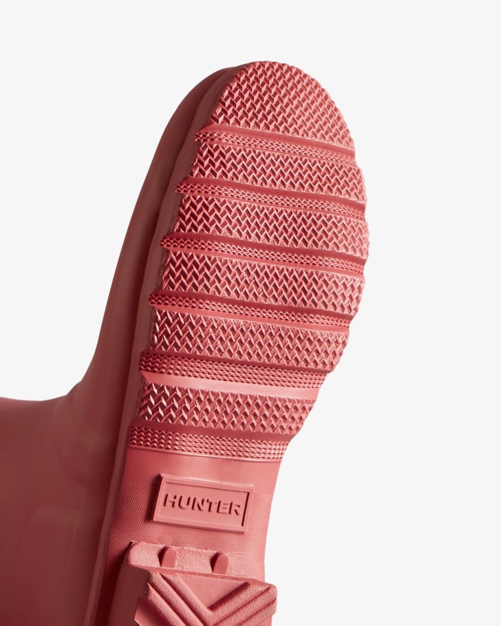 Hunter Women's Short Back Adjustable Rain Boots Glenmore Rose-Sun-Cup Orange