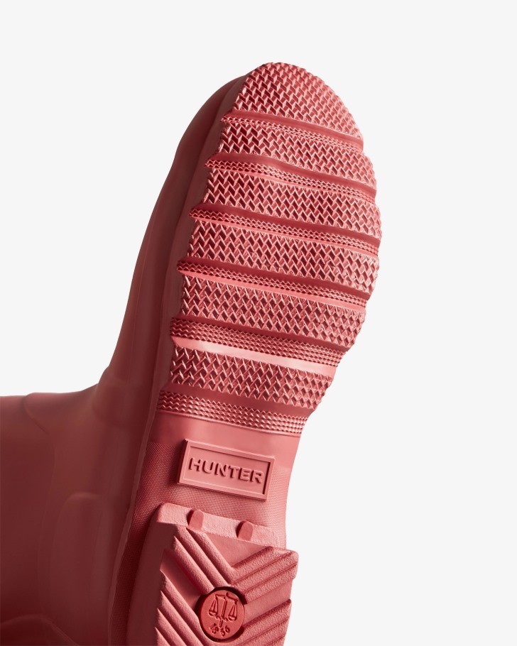 Hunter Women's Tall Back Adjustable Rain Boots Glenmore Rose-Sun-Cup Orange