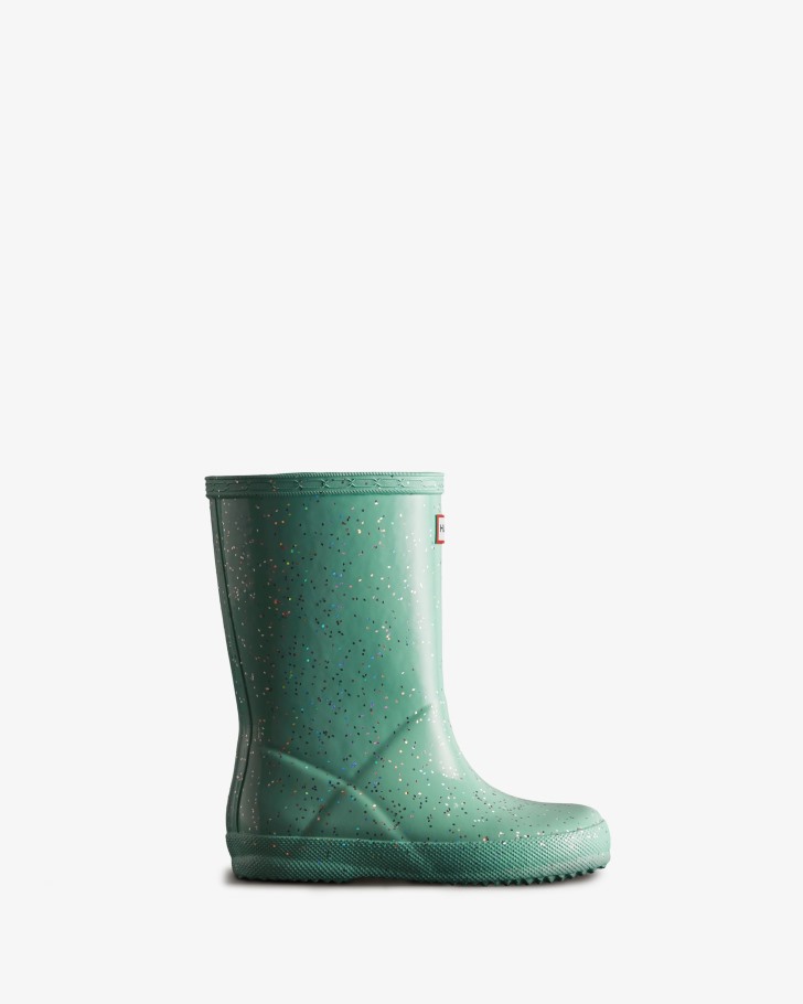 Hunter Kids First (18 Months-8 Years) Giant Glitter Rain Boots Wild Mint