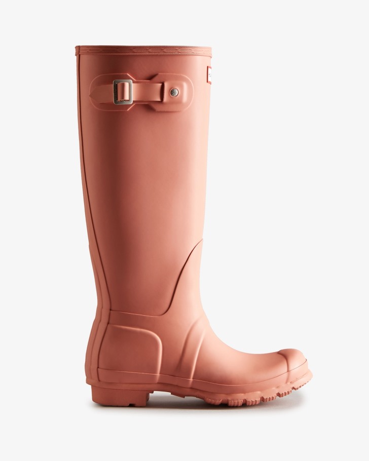 Hunter Women's Original Tall Rain Boots Rough Pink