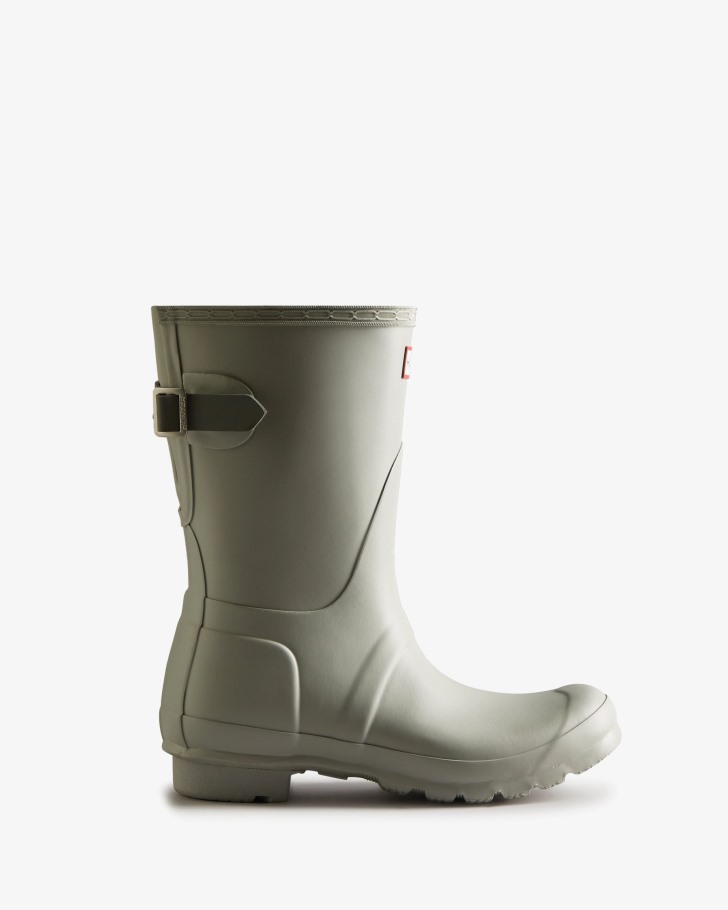 Hunter Women's Short Back Adjustable Rain Boots Ice Grey-Urban Grey