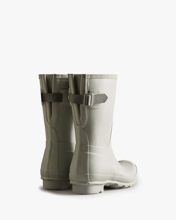Hunter Women's Short Back Adjustable Rain Boots Ice Grey-Urban Grey