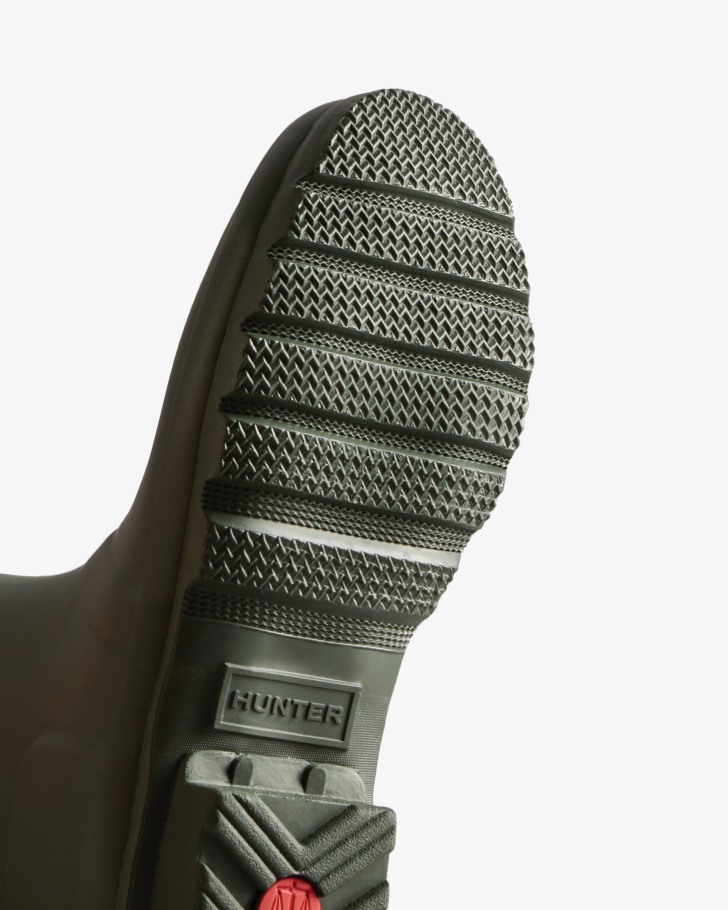 Hunter Women's Short Back Adjustable Rain Boots Maa Green-Wild Green